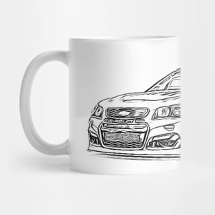 Chevy 24 Super NAPA Racing Wireframe Mug